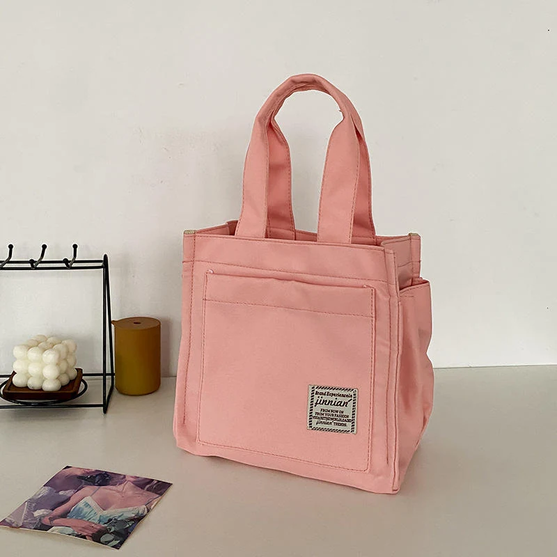 Nylon Multi-Pocket Letter-Logo Crossbody Handbag Rose tone (source label unclear) color SKU reference