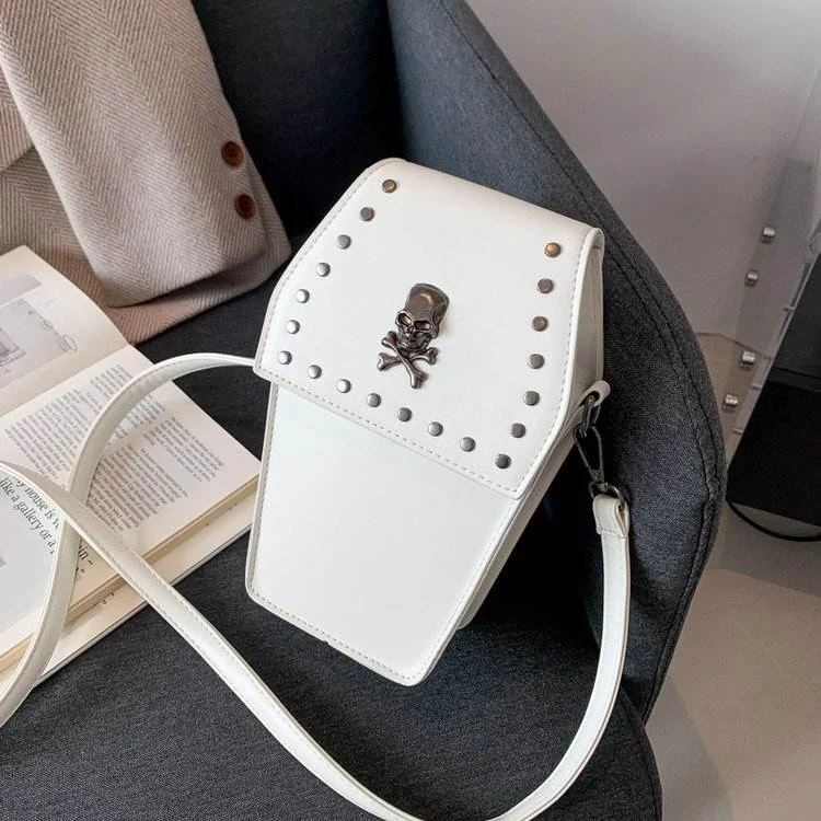 Halloween Cross & Rivet PU Phone Crossbody Bag White color SKU reference