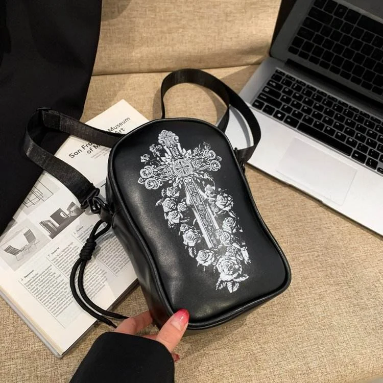 Halloween Ghost & Pumpkin PU Phone Crossbody Bag Black style option color SKU reference