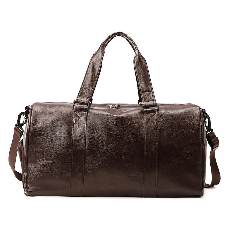 PU Travel Bag for Sports and Fitness Dark khaki color SKU reference