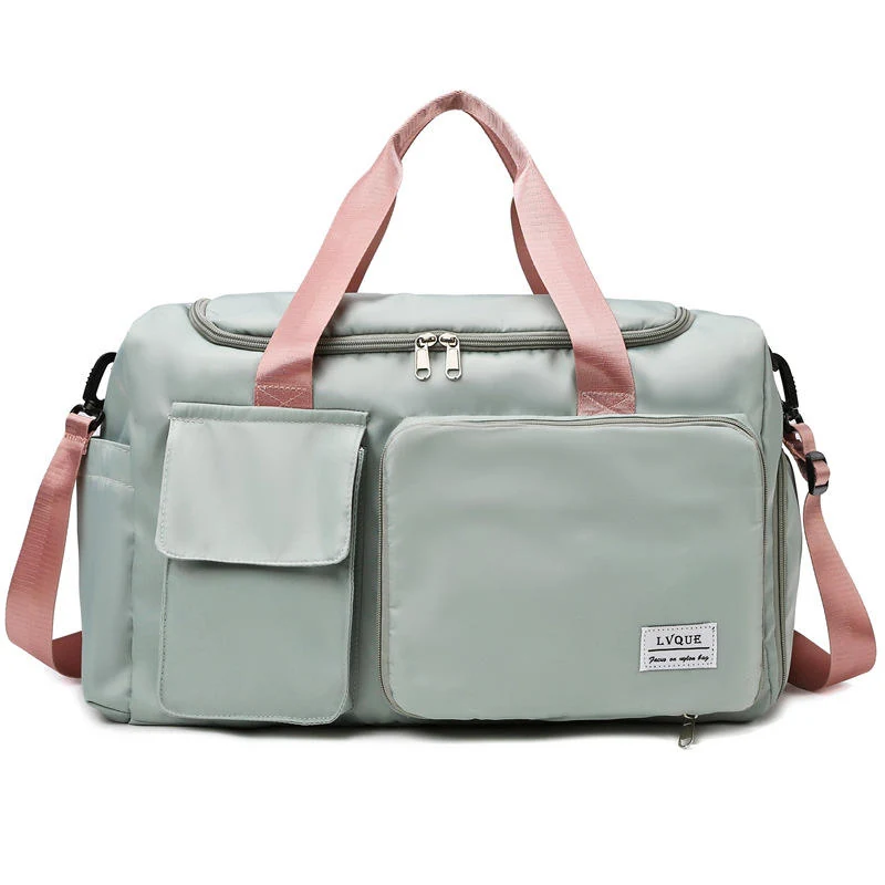 Oxford Travel Organizer Duffel Bag Light green and pink color SKU reference