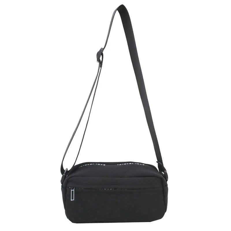 Nylon Phone Purse Crossbody Bag with Adjustable Strap Black color SKU reference