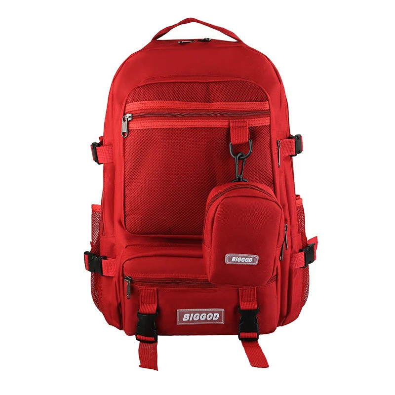 Outdoor Backpack with Multi-Compartment Organization Red color SKU reference