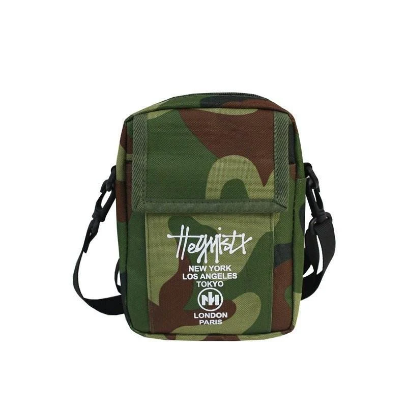 Letter-Print Mini Phone Crossbody Bag with Adjustable Strap Green color SKU reference
