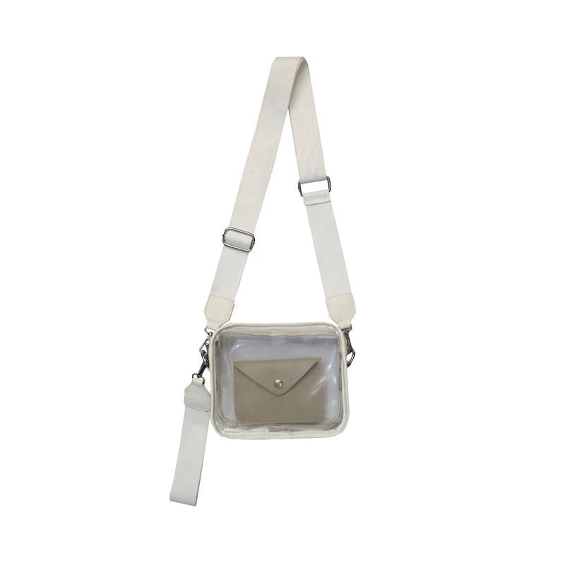 PVC Transparent Phone Crossbody Bag White color SKU reference