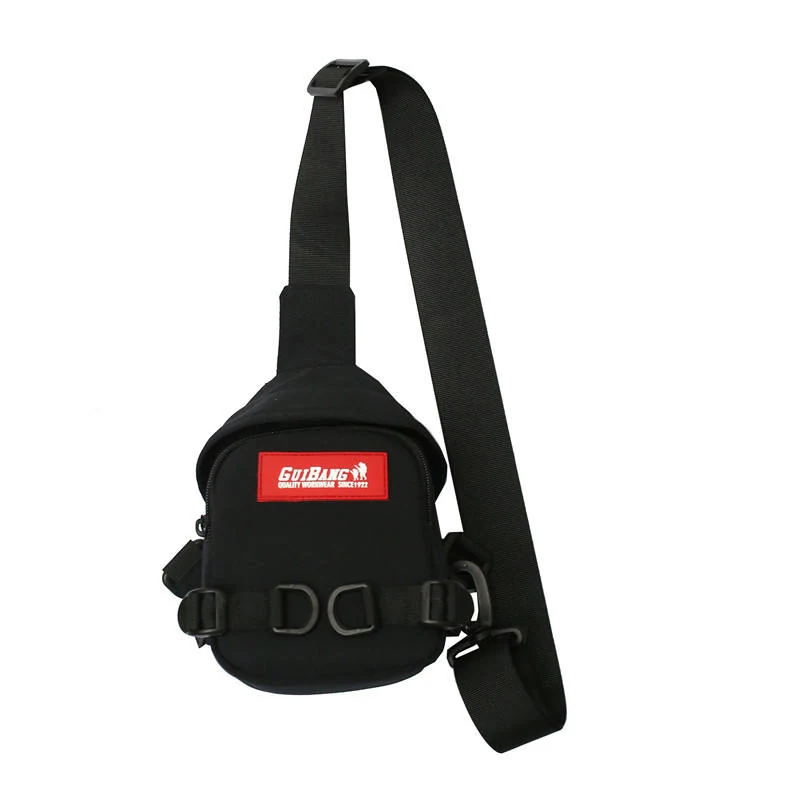 Color-Block Nylon Chest and Crossbody Bag Black color SKU reference