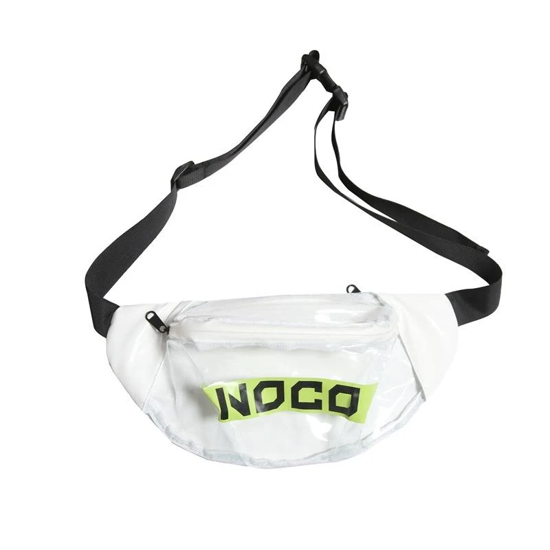 Clear PVC Chest Pack with Zip Closure White color SKU reference
