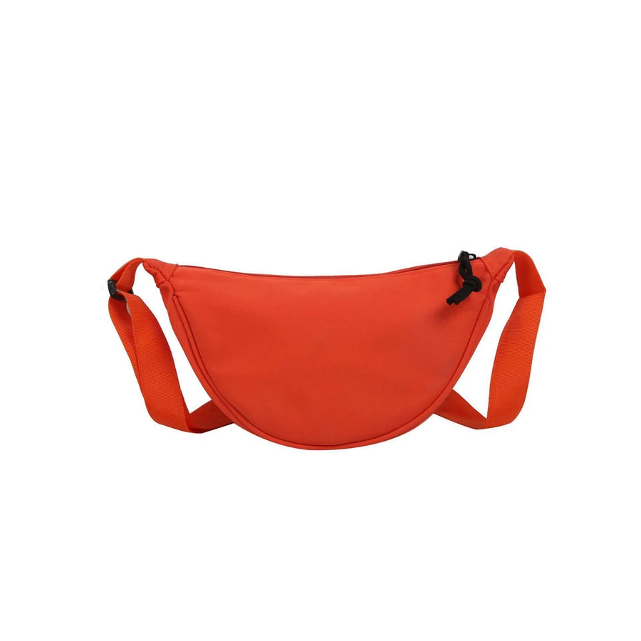 Nylon Student and Sports Chest Crossbody Bag Orange color SKU reference