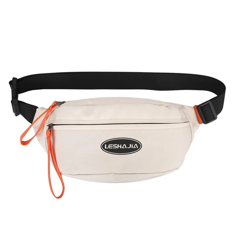 Nylon Lightweight Sports Chest and Crossbody Bag White color SKU reference