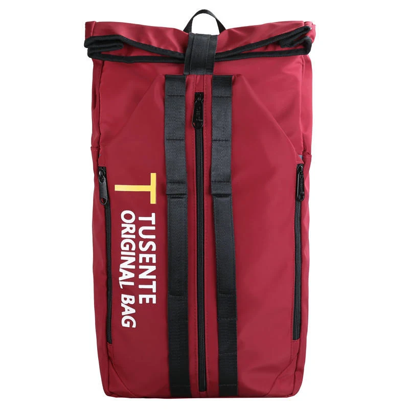 Oxford Letter-Print Large-Capacity Backpack Red color SKU reference
