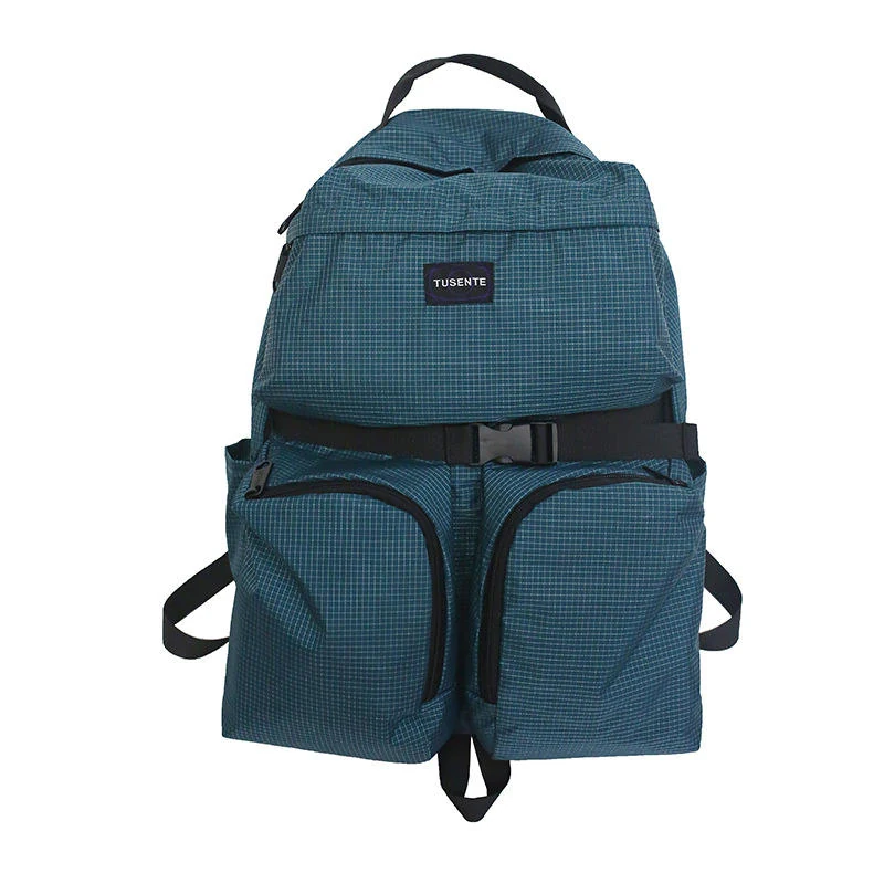 Nylon Student and Sports Backpack in Four Colors Green color SKU reference