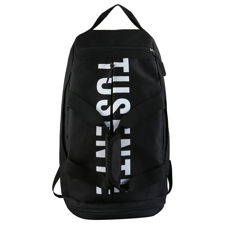 Oxford Large-Capacity Travel Duffel Backpack Black color SKU reference