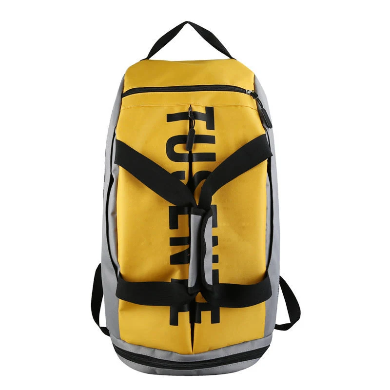 Oxford Large-Capacity Travel Duffel Backpack Yellow color SKU reference