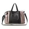 Letter-Print PU Shoulder Bag with Anti-Theft Pocket Rose Gold color SKU reference