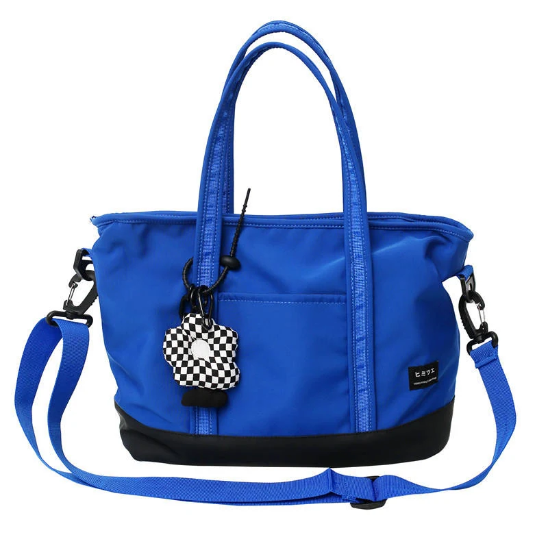Everyday Crossbody Tote with Flower Pendant Deep Blue color SKU reference