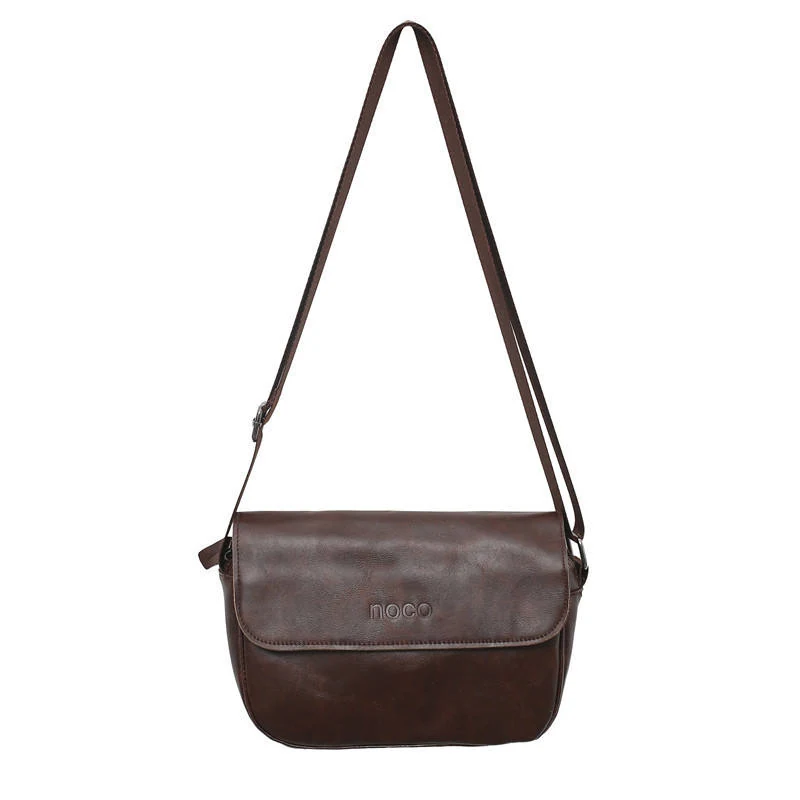 Square PU Vintage Shoulder Crossbody Bag Brown color SKU reference