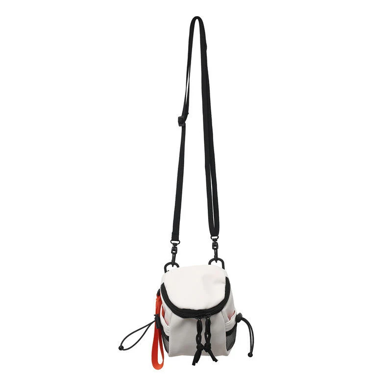 Soft Nylon Mini Phone Crossbody Bag White color SKU reference