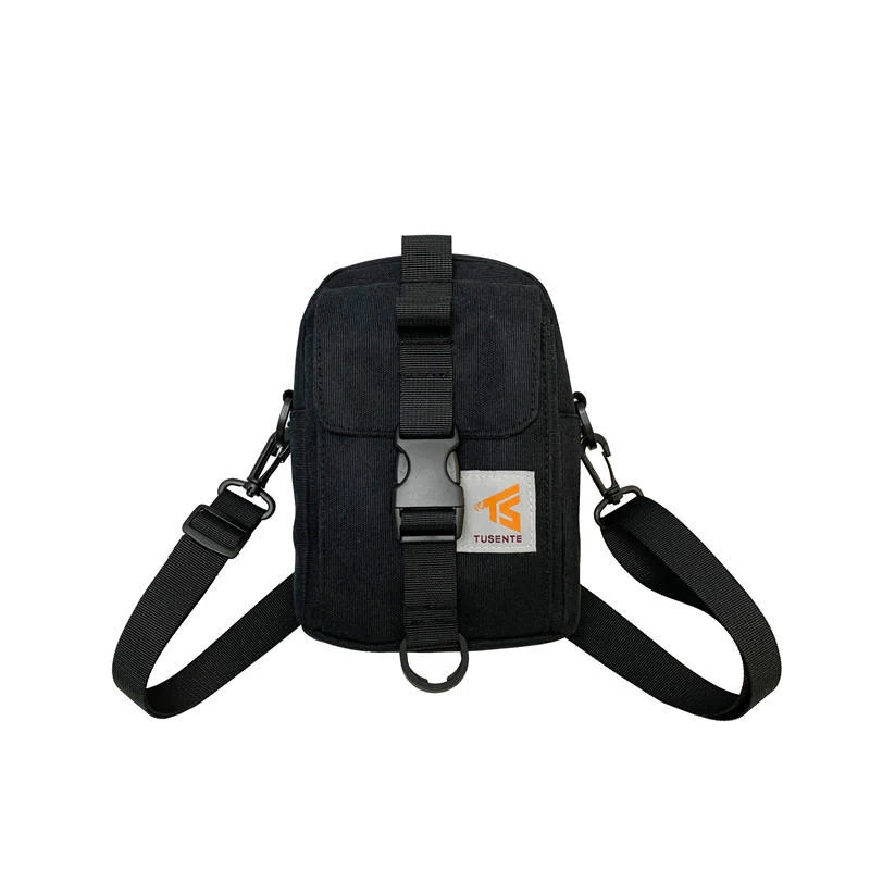 Square Polyester Mini Crossbody Bag in Three Colors Black color SKU reference