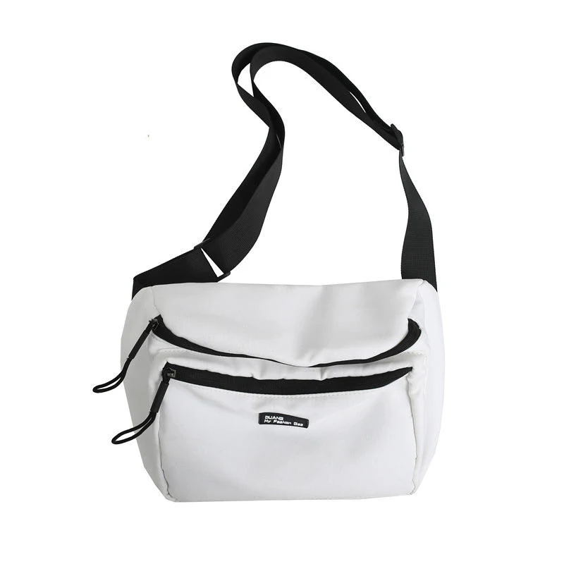 Nylon Multifunctional Sports Chest and Waist Bag White color SKU reference