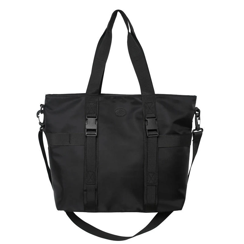 Oxford Travel Tote with Zipper Closure Black color SKU reference