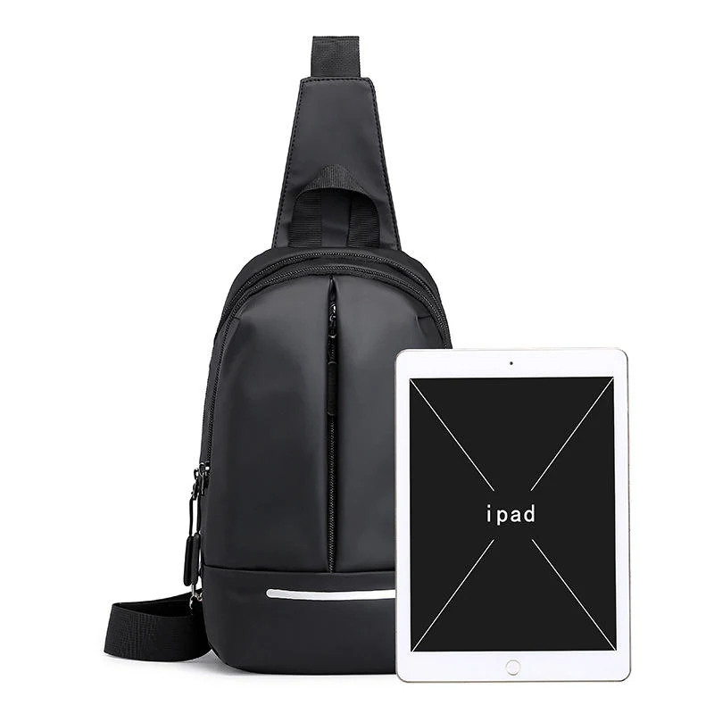 Polyester Chest Crossbody Bag in Four Colors Black color SKU reference