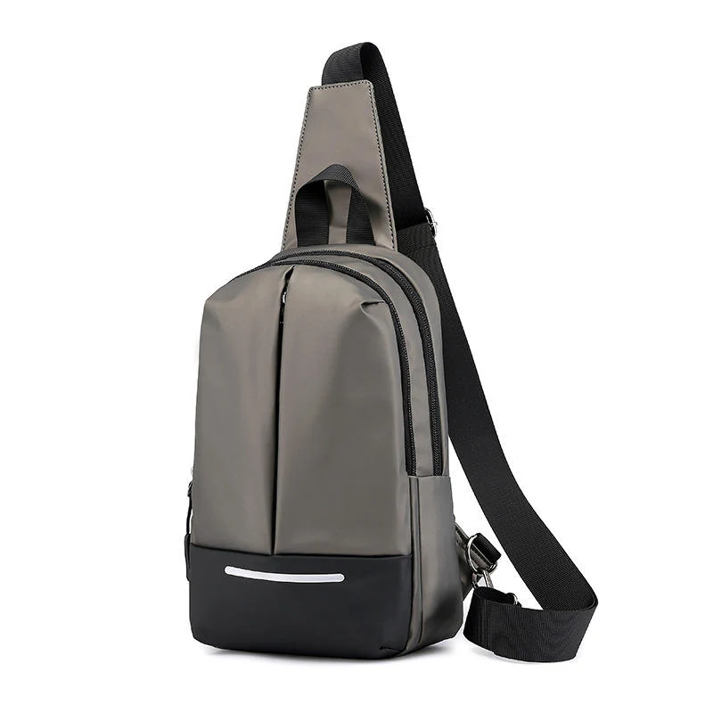Polyester Chest Crossbody Bag in Four Colors Dark Khaki color SKU reference