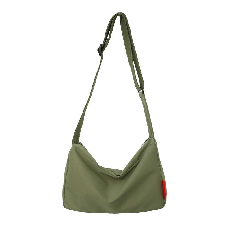 Polyester Letter-Detail Crossbody Bag Green color SKU reference