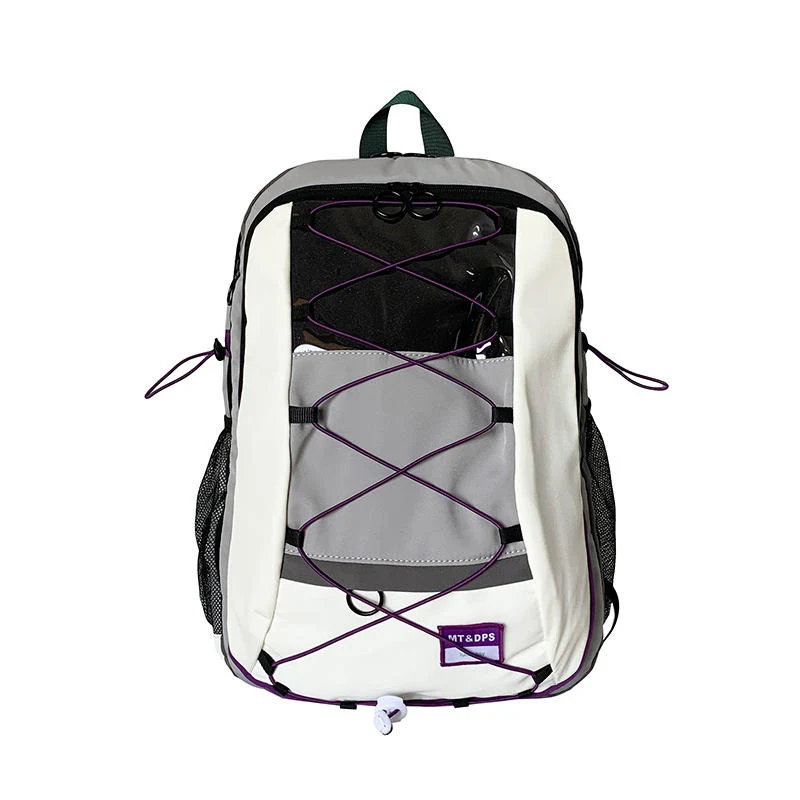 Transparent PVC Student and Travel Backpack Purple color SKU reference