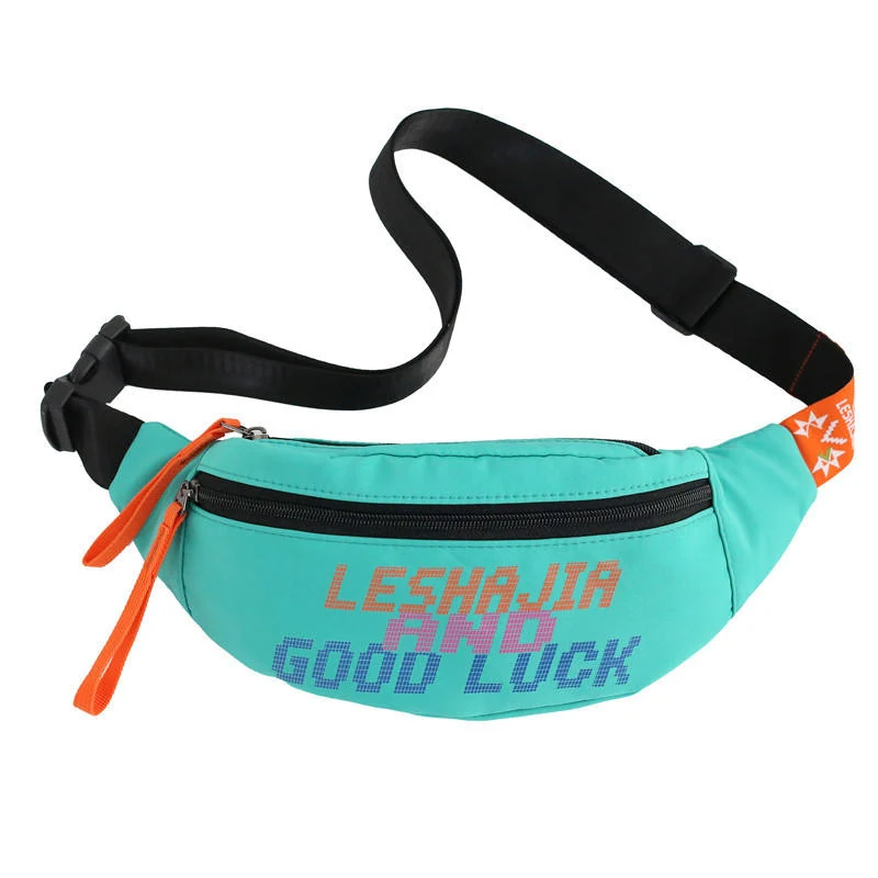 Polyester Chest Bag with Letter Detail Green color SKU reference