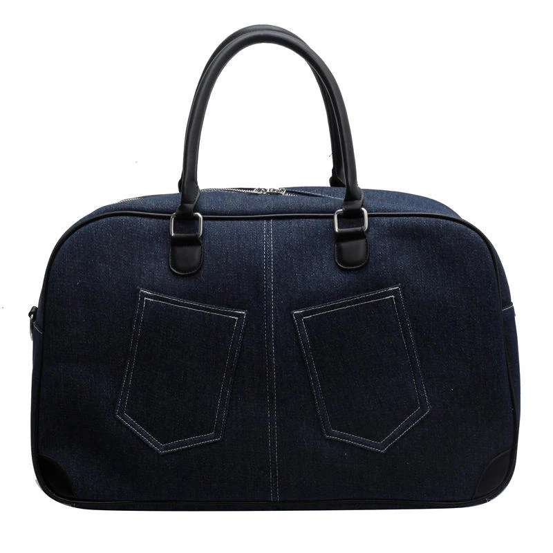 Denim Travel Duffel with Fold-Flat Storage Deep Blue color SKU reference