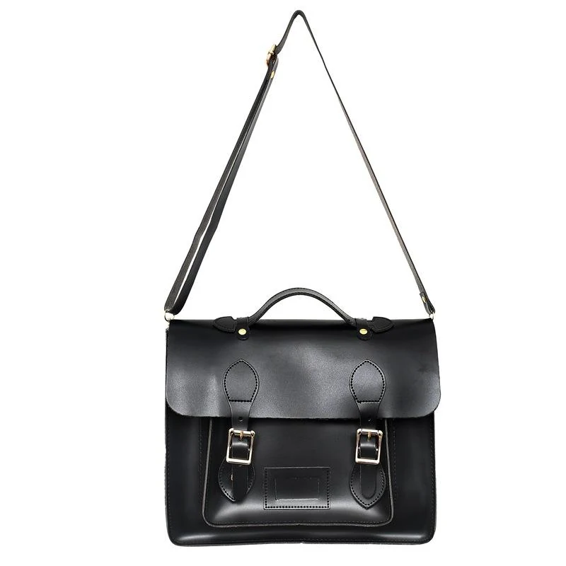 Compact Student Backpack and Crossbody Bag Black color SKU reference