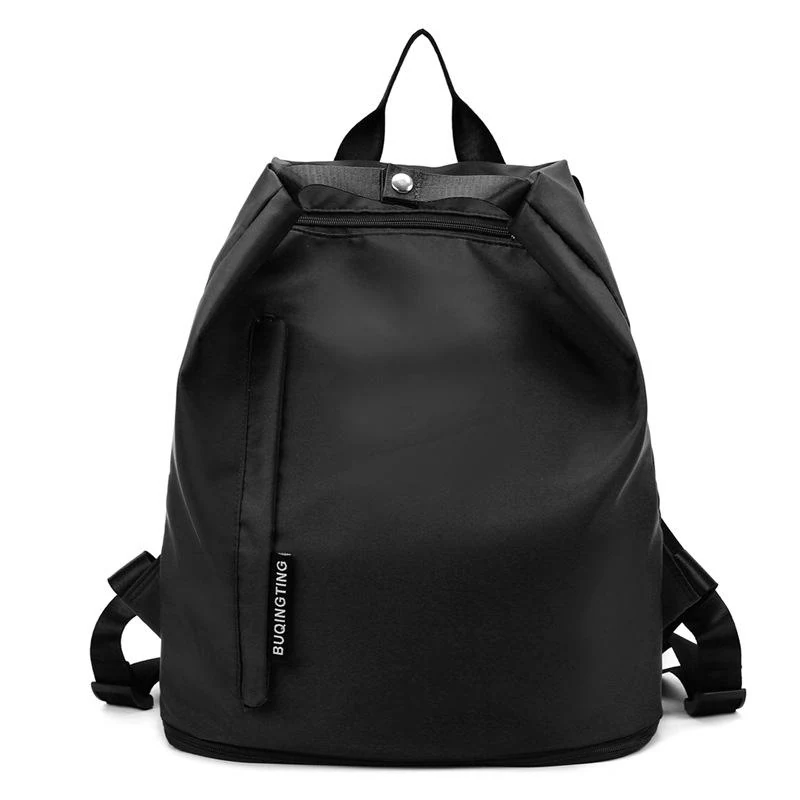 Multi-Use Oxford Travel Backpack with Shoe Compartment Black color SKU reference