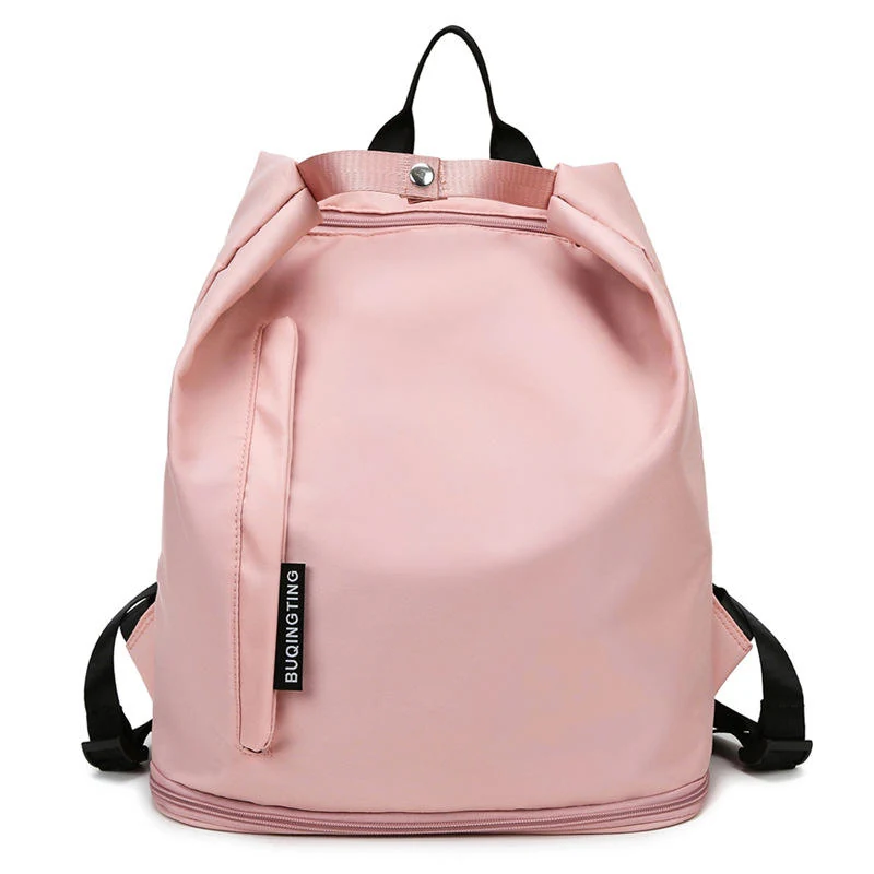 Multi-Use Oxford Travel Backpack with Shoe Compartment Pink color SKU reference