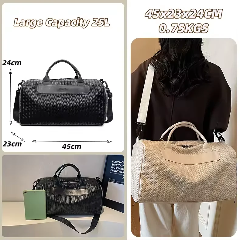 PU Travel Duffel with Shoe Compartment & Wet/Dry Pocket product reference image