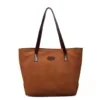 PU Travel & Gym Tote with Anti-Theft Pocket Brown color SKU reference