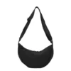 Nylon Crescent Crossbody Bag with Adjustable Strap Black color SKU reference