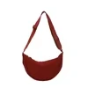 Nylon Crescent Crossbody Bag with Adjustable Strap Burgundy color SKU reference
