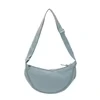 Nylon Crescent Crossbody Bag with Adjustable Strap Light blue color SKU reference