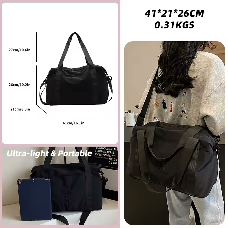 Lightweight Nylon Travel Duffel with Wet/Dry Storage product reference image