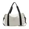 Lightweight Nylon Travel Duffel with Wet/Dry Storage White color SKU reference