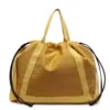 Polyester Drawstring Tote with Removable Strap Yellow color SKU reference