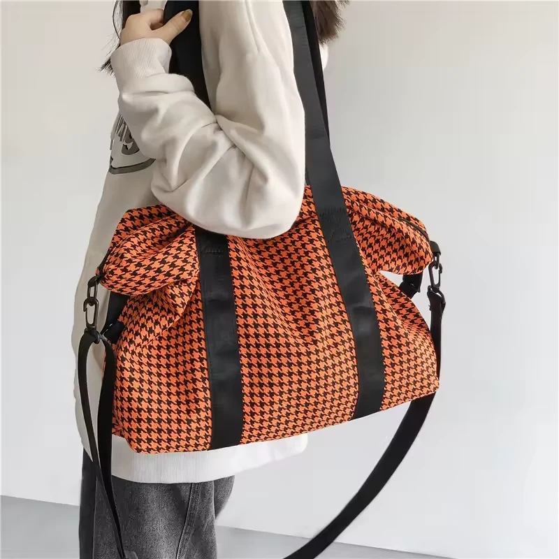 Knitted Houndstooth Weekender Duffel product reference image