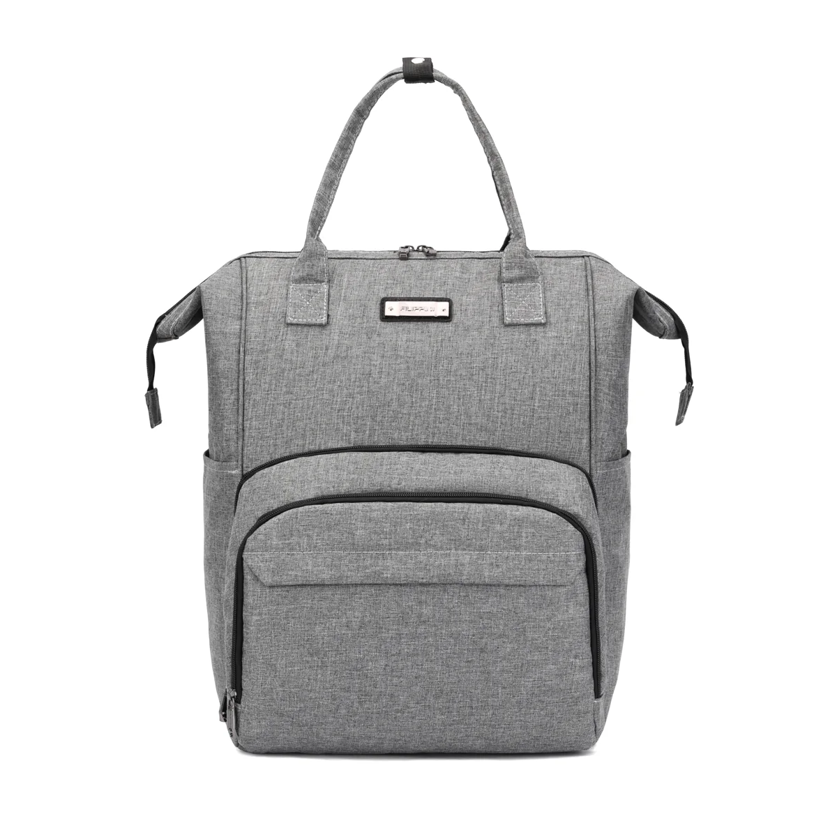 Wheeled Travel Backpack with Removable Quiet Wheels Gray · backpack setup SKU overview reference